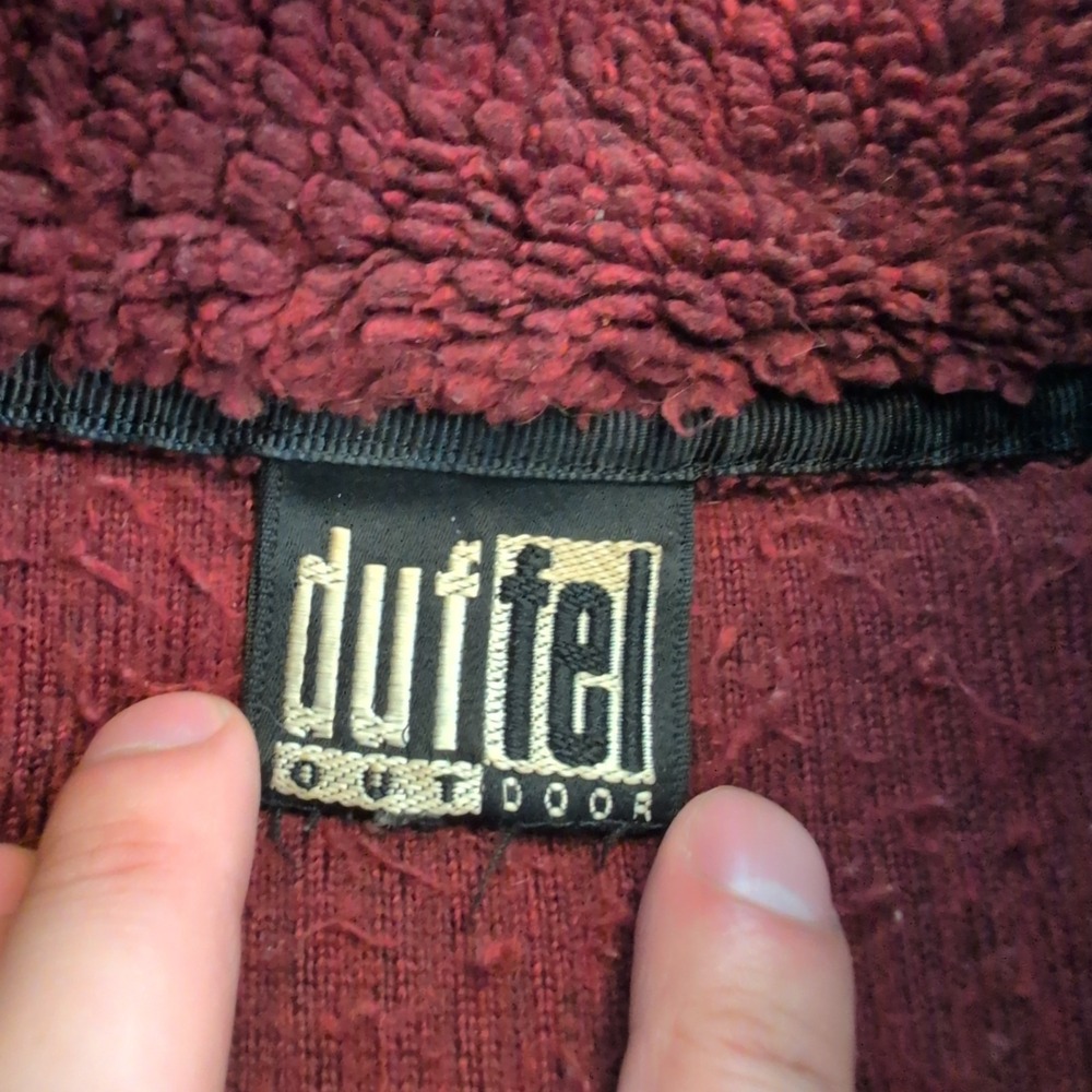 VTG Duffel Outdoor Fleece Women Jacket Southwestern Aztec Pattern Full Zip - Picture 5 of 6